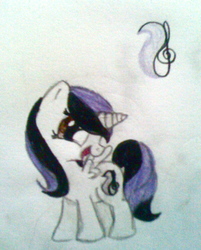 Size: 1079x1343 | Tagged: safe, artist:beetrue, oc, oc only, oc:kilandria, alicorn, pony, female, filly, solo, traditional art