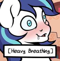 Size: 1017x1029 | Tagged: safe, artist:slavedemorto, edit, shining armor, comic:candybits 2.1, g4, cropped, descriptive noise, heavy breathing, reaction image