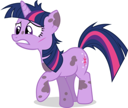 Size: 3551x3002 | Tagged: safe, artist:hornflakes, twilight sparkle, pony, unicorn, g4, it's about time, dirty, female, high res, mare, messy, paper cut, simple background, solo, transparent background, unicorn twilight, vector