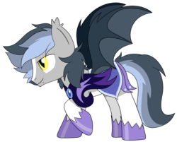 Size: 1987x1600 | Tagged: safe, artist:cloudy95, oc, oc only, bat pony, pony, male, night guard, simple background, solo, stallion, transparent background