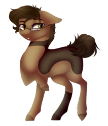 Size: 3001x3529 | Tagged: safe, artist:crazllana, oc, oc only, oc:jackson, earth pony, pony, glasses, high res, male, simple background, solo, stallion, transparent background