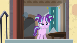 Size: 1920x1080 | Tagged: safe, screencap, starlight glimmer, pony, unicorn, g4, the cutie re-mark, 1080p, crying, female, filly, frown, pigtails, sad, sad face, sadlight glimmer, solo