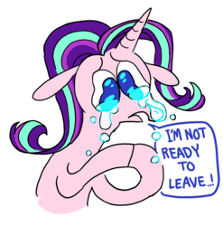Size: 883x894 | Tagged: safe, artist:starstation, starlight glimmer, pony, unicorn, g4, bust, crying, dialogue, female, floppy ears, hooves together, looking down, simple background, solo, speech bubble, teary eyes, white background