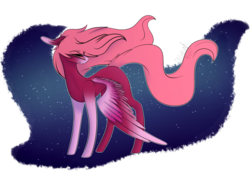 Size: 3505x2396 | Tagged: safe, artist:sweetmelon556, oc, oc only, pegasus, pony, colored wings, female, high res, mare, multicolored wings, solo, space