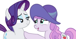 Size: 5306x2687 | Tagged: safe, artist:ironm17, pearmain worcester, rarity, g4, made in manehattan, hat, simple background, smiling, transparent background, vector