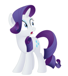 Size: 1266x1406 | Tagged: safe, artist:mirrorcrescent, rarity, pony, unicorn, g4, female, mare, open mouth, simple background, solo, transparent background, wide eyes