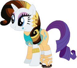 Size: 431x383 | Tagged: safe, artist:selenaede, artist:user15432, rarity, pony, unicorn, g4, base used, cleo de nile, clothes, cosplay, costume, crossover, ear piercing, earring, egyptian, egyptian pony, female, hasbro, jewelry, mare, mattel, monster high, mummy, piercing, sandals, solo