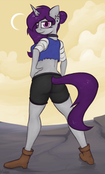 Size: 1255x2080 | Tagged: safe, artist:marsminer, oc, oc only, oc:wicked silly, anthro, female, midriff, solo