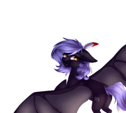 Size: 5000x4500 | Tagged: safe, artist:crazllana, oc, oc only, oc:cloudy night, pegasus, pony, absurd resolution, bat wings, female, mare, simple background, solo, transparent background