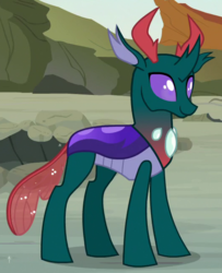 Size: 528x650 | Tagged: safe, screencap, pharynx, changedling, changeling, g4, to change a changeling, happy, male, mlp wiki, prince pharynx