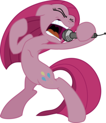 Size: 6497x7569 | Tagged: safe, artist:ceehoff, artist:patec, pinkie pie, earth pony, pony, g4, .svg available, absurd resolution, female, pinkamena diane pie, simple background, singing, solo, transparent background, vector
