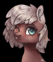 Size: 619x733 | Tagged: safe, artist:krotik, oc, oc only, pony, one eye closed, smiling, solo, wink