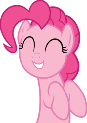 Size: 3208x4500 | Tagged: safe, artist:slb94, pinkie pie, earth pony, pony, g4, secrets and pies, cute, diapinkes, eyes closed, female, simple background, smiling, solo, transparent background, vector