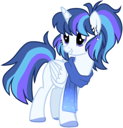 Size: 874x907 | Tagged: safe, artist:pandemiamichi, oc, oc only, alicorn, pony, clothes, female, mare, scarf, simple background, solo, transparent background