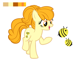 Size: 2260x1776 | Tagged: safe, artist:elskafox, oc, oc only, oc:sweetspice, bee, earth pony, pony, reference sheet, solo