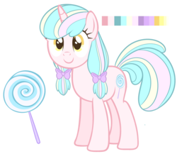 Size: 3131x2712 | Tagged: safe, artist:elskafox, oc, oc only, pony, unicorn, candy, food, high res, lollipop, pigtails, reference sheet, solo