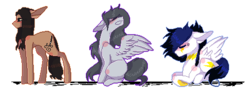Size: 507x180 | Tagged: safe, artist:thunderstorm210, oc, oc only, earth pony, pegasus, pony, pixel art, small resolution