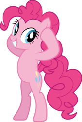 Size: 3555x5257 | Tagged: safe, artist:sinkbon, pinkie pie, earth pony, pony, g4, read it and weep, .ai available, absurd resolution, bipedal, female, mare, simple background, solo, transparent background, vector