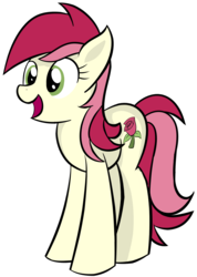 Size: 2020x2832 | Tagged: safe, artist:reconprobe, roseluck, earth pony, pony, g4, background pony, female, high res, mare, simple background, smiling, solo, standing, transparent background