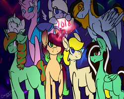 Size: 1280x1024 | Tagged: safe, artist:shadowbonniecutie, oc, oc only, changedling, changeling, earth pony, pegasus, pony, unicorn, 2018, group