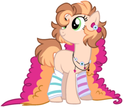 Size: 970x841 | Tagged: safe, artist:pandemiamichi, oc, oc only, earth pony, pony, female, jewelry, leg warmers, mare, necklace, simple background, solo, transparent background