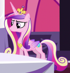 Size: 632x655 | Tagged: safe, screencap, princess cadance, alicorn, pony, g4, princess spike, cropped, female, folded wings, mare, solo, wings