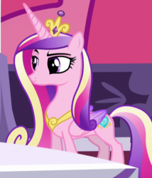 Size: 598x698 | Tagged: safe, screencap, princess cadance, alicorn, pony, g4, princess spike, cropped, female, folded wings, mare, solo, wings