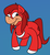 Size: 1287x1386 | Tagged: safe, artist:cowsrtasty, earth pony, pony, :t, blue background, cursed image, derp, knuckles the echidna, male, meme, needs more saturation, pentagram, ponified, rule 85, simple background, smiling, solo, sonic the hedgehog (series), stallion, ugandan knuckles, wat