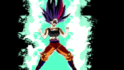 Size: 1920x1080 | Tagged: safe, artist:yordisz, twilight sparkle, human, g4, dragon ball, dragon ball super, dragon ball z, energy, humanized, ka ka ka ka kachi daze, son twilight, super saiyan princess, ultra instinct