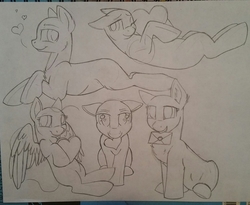 Size: 2238x1836 | Tagged: safe, artist:gleamydreams, derpibooru exclusive, pegasus, pony, heart, hearts and hooves day, letter, sketch, sketch dump, spread wings, traditional art, wings, wip