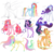 Size: 2000x1904 | Tagged: safe, artist:xenon, applejack, fluttershy, pinkie pie, rainbow dash, rarity, twilight sparkle, alicorn, pony, g4, alicorn six, alicornified, applecorn, cloven hooves, colored hooves, cowboy hat, curved horn, ethereal mane, female, flower, flower in hair, fluttercorn, good end, harvest goddess, hat, horn, leonine tail, mane six, mare, pinkiecorn, race swap, rainbowcorn, raised hoof, raricorn, simple background, smiling, starry mane, twilight sparkle (alicorn), ultimate twilight, white background, xk-class end-of-the-world scenario