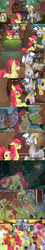Size: 1500x8400 | Tagged: safe, artist:tejedora, apple bloom, applejack, big macintosh, caramel, diamond tiara, grand pear, granny smith, pinkie pie, rainbow dash, scootaloo, silver spoon, spike, sweetie belle, zecora, dragon, earth pony, pegasus, pony, unicorn, zebra, g4, age difference, blushing, book, candle, cauldron, chest fluff, comic, crying, cutie mark, earth, female, lesbian, male, older, older apple bloom, older diamond tiara, older scootaloo, older silver spoon, older spike, older sweetie belle, plant, rain, ship:caramac, ship:scootiara, shipping, teacher and student, the cmc's cutie marks, zecobloom, zecora's hut