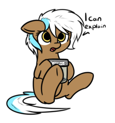 Size: 1173x1251 | Tagged: safe, artist:neuro, oc, oc only, oc:frosty hooves, cookie, cookie jar, food, simple background, solo, transparent background
