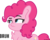 Size: 973x782 | Tagged: safe, artist:thatonefluffs, pinkie pie, earth pony, pony, g4, bruh, chest fluff, female, reaction image, simple background, solo, transparent background