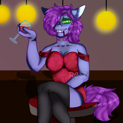 Size: 900x900 | Tagged: safe, artist:shrimpbitz, oc, oc only, anthro, breasts, female, solo