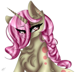 Size: 4117x3924 | Tagged: safe, artist:cat-chai, oc, oc only, pony, unicorn, absurd resolution, bust, chest fluff, female, mare, portrait, simple background, solo, transparent background