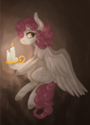 Size: 1024x1417 | Tagged: safe, artist:laps-sp, oc, oc only, pegasus, pony, candle, female, mare, solo