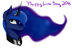 Size: 2000x1327 | Tagged: safe, artist:lacunah, princess luna, g4, 2016, bust, female, portrait, simple background, solo, transparent background