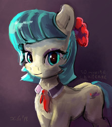 Size: 1200x1352 | Tagged: safe, artist:xbi, derpibooru exclusive, coco pommel, earth pony, pony, g4, 30 minute art challenge, female, looking at you, solo