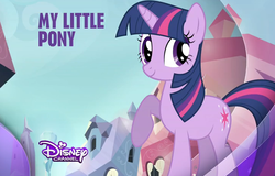 Size: 721x462 | Tagged: safe, screencap, twilight sparkle, pony, unicorn, g4, disney channel, female, lifted leg, solo, unicorn twilight