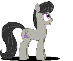 Size: 362x300 | Tagged: safe, artist:herooftime1000, octavia melody, earth pony, pony, octavia in the underworld's cello, g4, animated, bowing, cutie mark, female, gif, hooves, mare, open mouth, pixel art, simple background, solo, white background