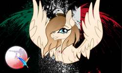 Size: 960x576 | Tagged: safe, artist:owocrystalcatowo, oc, oc only, oc:giulia, pegasus, pony, bust, female, mare, portrait, solo