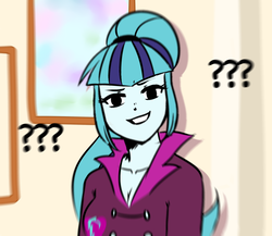 Size: 2265x1969 | Tagged: safe, artist:nairdags, sonata dusk, equestria girls, g4, bust, confused, confused nick young, female, meme, parody, question mark, reaction image, solo