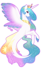 Size: 1440x2560 | Tagged: safe, artist:djspark3, princess celestia, alicorn, pony, seapony (g4), beautiful, crown, dorsal fin, ethereal mane, female, fins, fish tail, horn, jewelry, lidded eyes, looking at you, mare, purple eyes, regalia, seaponified, seapony celestia, signature, simple background, smiling, solo, species swap, spread wings, starry mane, transparent background, wings