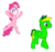 Size: 778x728 | Tagged: safe, artist:didgereethebrony, pinkie pie, oc, oc:didgeree, earth pony, pegasus, pony, g4, duo, female, grin, male, mare, simple background, smiling, stallion, transparent background