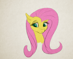 Size: 1022x834 | Tagged: safe, artist:mercurial64, fluttershy, pegasus, pony, g4, bust, female, looking away, looking down, portrait, sad, solo