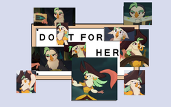 Size: 1916x1196 | Tagged: safe, captain celaeno, bird, ornithian, anthro, g4, my little pony: the movie, do it for her, exploitable meme, female, meme, solo