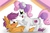 Size: 3000x2000 | Tagged: safe, artist:kdbrony, scootaloo, sweetie belle, pony, g4, blushing, boop, cute, duo, high res
