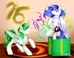 Size: 2527x2000 | Tagged: safe, artist:shamy-crist, oc, oc only, alicorn, pony, box, female, high res, mare, pony in a box