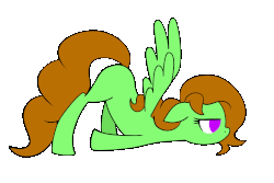 Size: 1470x981 | Tagged: safe, artist:chelseawest, oc, oc only, oc:painted petal, pegasus, pony, animated, face down ass up, female, gif, mare, petalverse, scootie belle, simple background, solo, transparent background